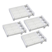 4 Pcs Closet Tension Shelf Rod Expandable Shelf Locker Organizer Adjustable Metal Storage Rack Scalable