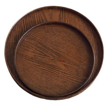 Round Wooden Serving Tray 21/27/30cm Wood Platte Decorative Tray for Coffee Home Table Breakfast Dinner Tea Food Tray L