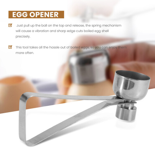 Egg Cutters, Egg Topper Egg Slicer Kitchen Tool Egg Cracker Remover Egg Shells Separator for Hard Soft Boiled Eggs 2