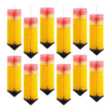 12 Pcs Hanging Pencil Lanterns Honeycombs Decorations Back to School Classroom Ceiling Decor Colorful Pencil Honeycombs