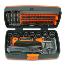 Precisionsspärrskruvmejsel 38-Delat Set CR-V-Bits med Universalnyckel 180 Graders Justerbart Handtag Reparationshandverktyg
