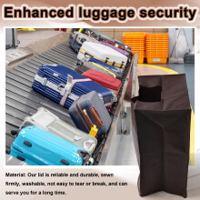 Travel Luggage Cover Anti-Scratch Protective Suitcase Cover Fluorescent Green Hem Suitcase Protection Tool 28inch