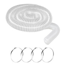 Tubo di Raccolta Polvere In PVC e Porte da 2 1/2 Pollici 10 Piedi, Tubo di Raccolta Polvere, Tubo di Raccolta Fumi In PVC per Sistemi di Raccolta