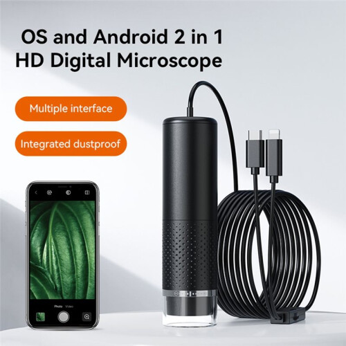 Handheld Digitale Microscoopcamera 50X-1600X USB-Zakmicroscopencamera met 8 Verstelbare LED'S voor Ios Android 1