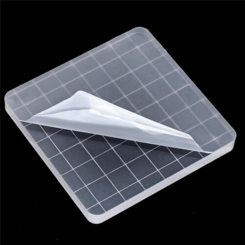 12Pcs Acrylic Stamp Block Clear Stamping Blocks Tools Set Assorted Sizes Stamp Blocks with Grid Lines for Crafts 2
