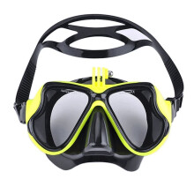 Professionell Undervattensmask Kamera Dykarmask Simglasögon Snorkel Scuba Diving Kamerahållare för Gul