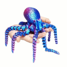 Poulpe Imprimé en 3D, Poupée Ornementale, Jouet pour Aquarium, Accessoires D'Aménagement Paysager, Figurine Articulée Mobile, Cadeau pour Enfants,
