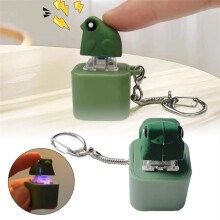 Frog Croaking Fidget Toy Keychain with Lights Rechargeable Stress Reliever Anxiety Sensory Fun Animal Sound Button Toy