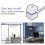 2X 2M Portable LED Lights Computer Desktop  PC External Start Power /Off Button Extension Cable, RGB Light 5