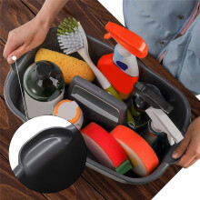 Cleaning Supplies Box,Large Plastic Cleaning Supplies Storage Box with Handle,Cleaning Bucket,Household Shower Handbag