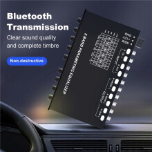 3X 5-Bünde Auto Audio Equalizer, Einstellbarer 7 Band EQ Auto Verstärker Grafik Equalizer mit CD/AUX Eingangs  Schalter, Schwarz