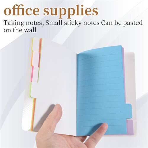 Sticky Notes Divider Sticky Notes Tabs ,Tabbed Self-Stick Lined Bright Colors Notepad, 4X6Inch,2 Pcs 120 Index Notes 2