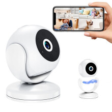 Inomhus IP-Kamera WiFi 1080P Super HD Pan&Tilt 2-Vägs Ljud Rörelsedetektering Hemkamera för Baby