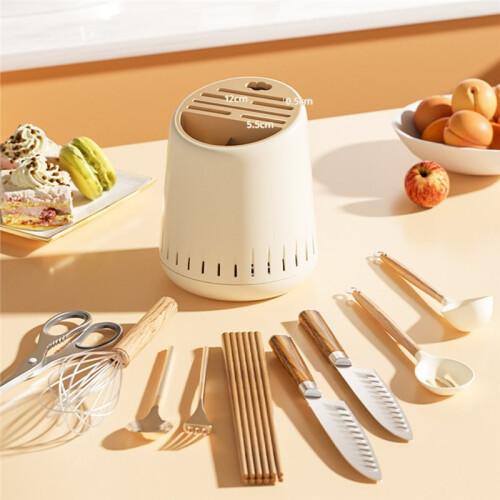Cream-Style Multi-Functional Chopsticks Draining Holder Kitchen Utensil and Chopstick Storage Box A 1