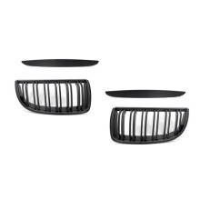 Grade Frontal com Ripas Duplas para  Série 3 E90 E91 2005-2008 51137120008 51137120007 Preto Fosco