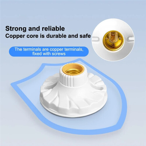 250V E27 Ceiling Mounted Lamp Holder Socket, Bulb Base for Home Projects 2
