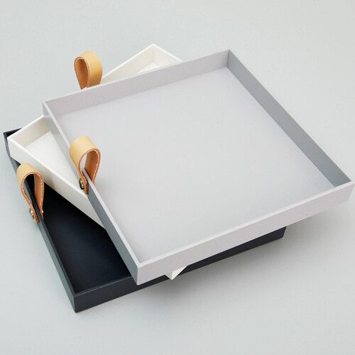 Plateau de Service Carré CréAtif en Cuir PU 2