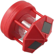 LED Solar Powered Lighthouse,360 Degree Rotating Lamp LED Solar Lighthouse Landscape Path Lights Garden Outdoor Decor A