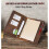 Vintage Leather A5 Notebook Cover with 6-Ring Binder - Refillable Organizer, Multi-Function Planner for Office, School 2
