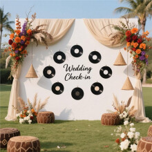 12 Pack 7 Inch Blank Vinyl Records Decor, Fake Retro Record Discs for Rock & Roll Party, Home Studio Wall Display