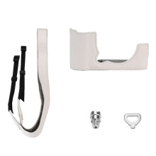 Voor  X-M5 Camera Beschermende Leren Hoes voor  Cameratas Schouderriem Lanyard Basis Accessoires Wit