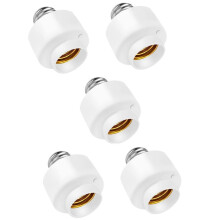 5 Paquete de Adaptador de Enchufe de Bombilla Inteligente Tuya Life Wifi E27 Soporte de Base de Lámpara de Interruptor para Amazon Alexa