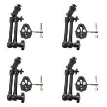 4pcs 11 Inch Friction Articulating Magic Arm + Super Clamp Crab Plier Clip for DSLR