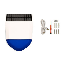 Sound and Light Siren Alarm Solar Outdoor IPX5 with Rechargeable Battery Zigbee Solar  Sound and Light Sensor