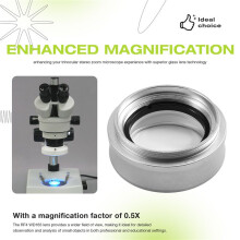 RF4 WD165 0,5X Hulpmicroscoopobjectenlens voor Trinoculaire Stereozoom Barlow-Camera Glazen Lens van Hoge Kwaliteit