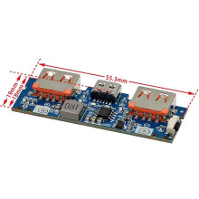 3X Micro-USB/Type-C 5V 2.4A Dual USB 18650 Boost Battery Charger Board Mobile Power Bank Accessories for Phone DIY
