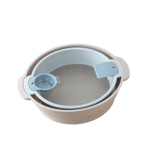 Colador de Harina de Cocina, Tamiz de Azúcar Semiautomático de Mano, Agitador de Polvo, Herramienta para Hornear en la Cocina Que Ahorra Espacio S