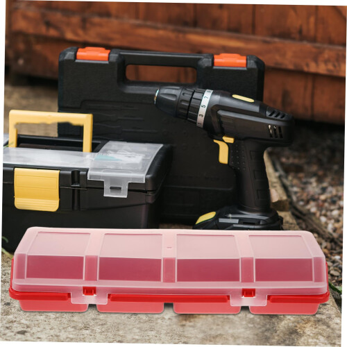 2pcs Plastic Screw Organizer with Lid, Compact MultiCompartment Storage Box for Screws and Nuts 2