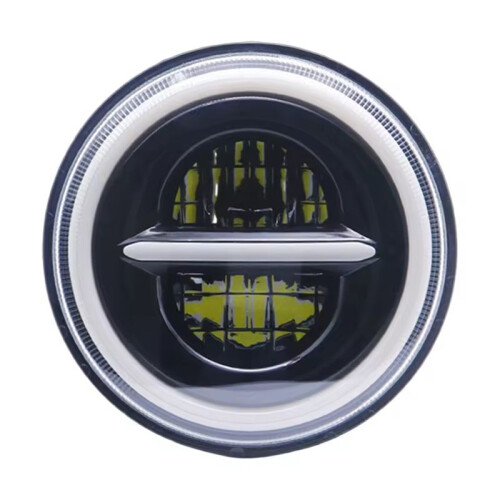 Farol de LED para Motocicleta de 7 Polegadas com Anel de Halo Angel Eyes para  R NineT, para  XVS650A e Lâmpada Indian Chieftain