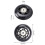 20 Pack Inline Skate Wheels Indoor/Outdoor Replacement Wheel with Bearings 70mm,Black 6