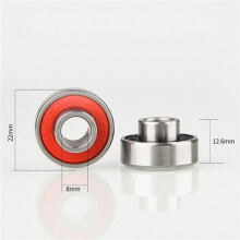 40 Stuks 608-2RS Longboard GeïNtegreerd Lager Skateboard Wiellager Inline Rolschaatslager 8X22X12.6Mm, Rood