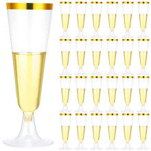 25 Pezzi 150 Ml Bicchieri da Champagne Usa e Getta Bicchieri da Champagne Trasparenti Bicchieri da Brindisi Trasparenti per Matrimoni Bicchieri da