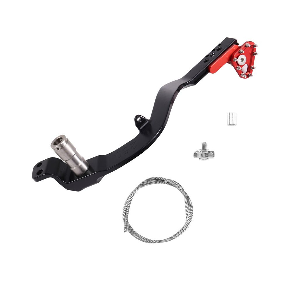 Adjustable Length Forged Cnc Rear Brake Lever Brake Pedal For Crf250l /Ls / Rally 2021-2024 Black With Red Black,Red 6033577068238