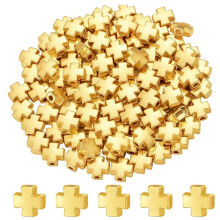 Crossspacer Kralen Kruisbeeld Vergulde Spacer Kralen Kruiskralen voor DIY Sieraden Maken Handgemaakte Armbanden Accessoire