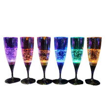 Luminous Bar Cup KTV Luminous Cocktail Glass 6pcs Luminous Cups Food Grade Plastic Wine Glass LED Light Glasses Battery