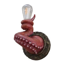Aplique De Pared Con Forma De TentáCulo Vintage De Pulpo, LáMpara De Pared Con LED De Resina Realista, Aplique Decorativo Para Bar, Pasillo Y Hogar