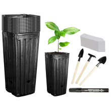 20 Pots D'Arbre Hauts, Pots D'Arbres Profonds pour Pépinière, Pots de Fleurs de 19,8 cm de Haut pour Jardin Intérieur et Extérieur