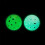5 Pack 74mm Luminous Pickleballs Blue/Green 1