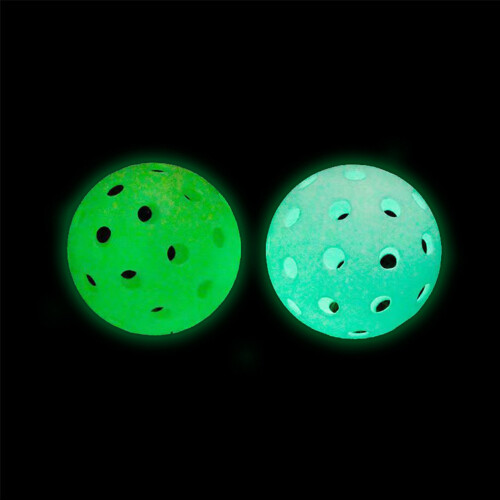5 Pack 74mm Luminous Pickleballs Blue/Green