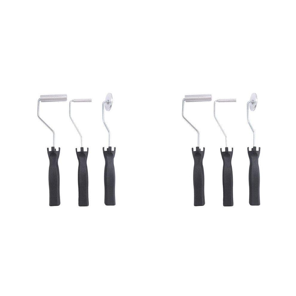 Frp Roller,6Pcs Alloy Frp Hand Lay- Tools Fiberglass Bubble Laminating Cleaning And Defoaming Roller Kit Paddle Tool 6033113253142