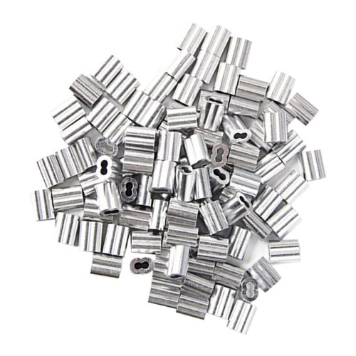 720x Aluminum Crimping Loop Sleeve for 2mm Diameter Wire Rope and Cable 2