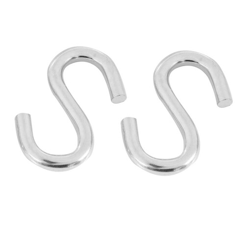 8-Pack Heavy-Duty S Shaped Hooks Hammock S Hooks Utility Hooks, 3-Inch Long 2