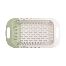 Telescoping Kitchen Washing Vegetable Fruits Plastic Draining Basket Dish Rack Washing Vegetables Sink Strainer A