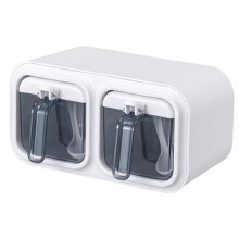 Wall-Mounted Kitchen Seasoning Box Set - Condiment Storage Organizer with Door, Spice Jars for Home,Kitchen Gadgets A