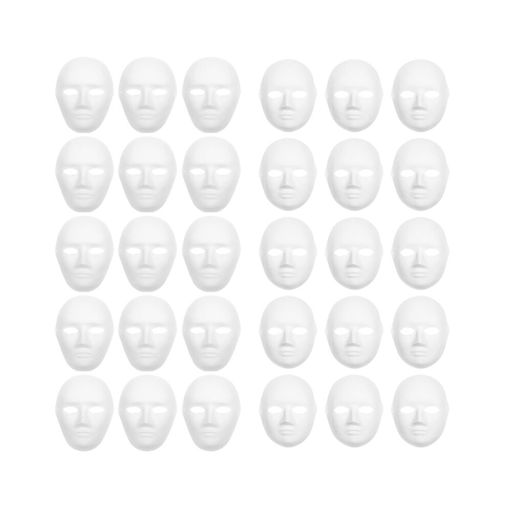 30 Pack 2 Sizes Paper Mache Masks Create Artistic Projects From Wall Decorations To Theater And Halloween Costumes 6031929470593