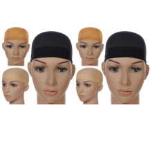 Deluxe Wig Cap Hair Net for Weave 4 Pieces Hair Wig Stretch Mesh Wig Cap for Making Wigs Free Size(Skin Tone)